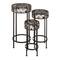 Black Metal Traditional Spiral Design Plantstand Set